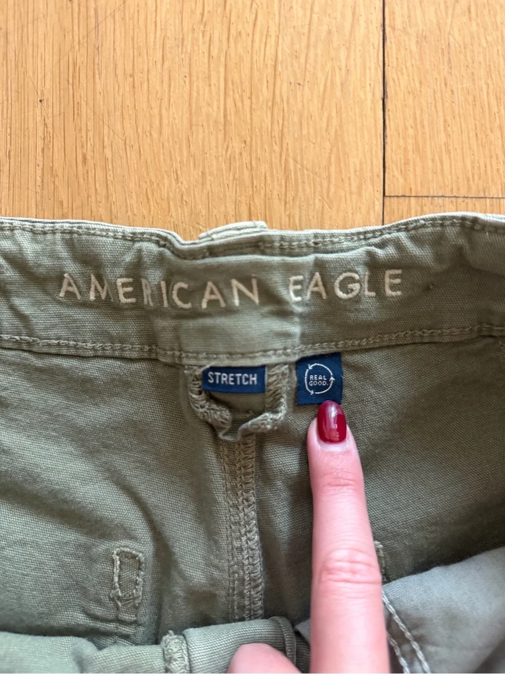 American Eagle stretch olive green cargo pants